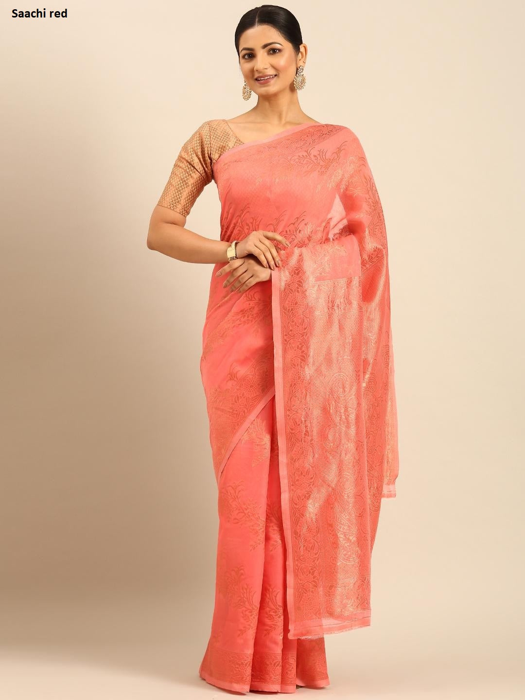Saachi Red Bunawat Sarees