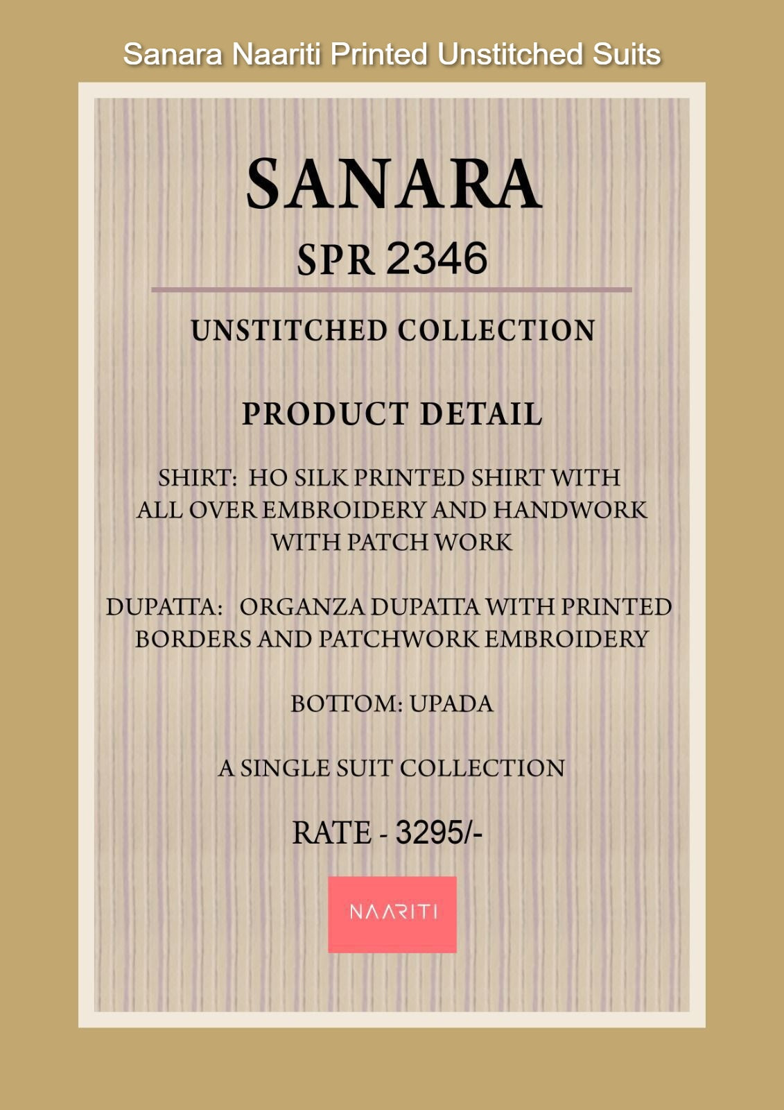 Sanara Naariti Printed Unstitched Suits