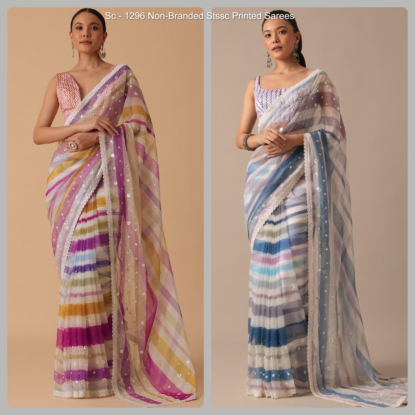 Sc - 1296 Non-Branded Stssc Printed Sarees