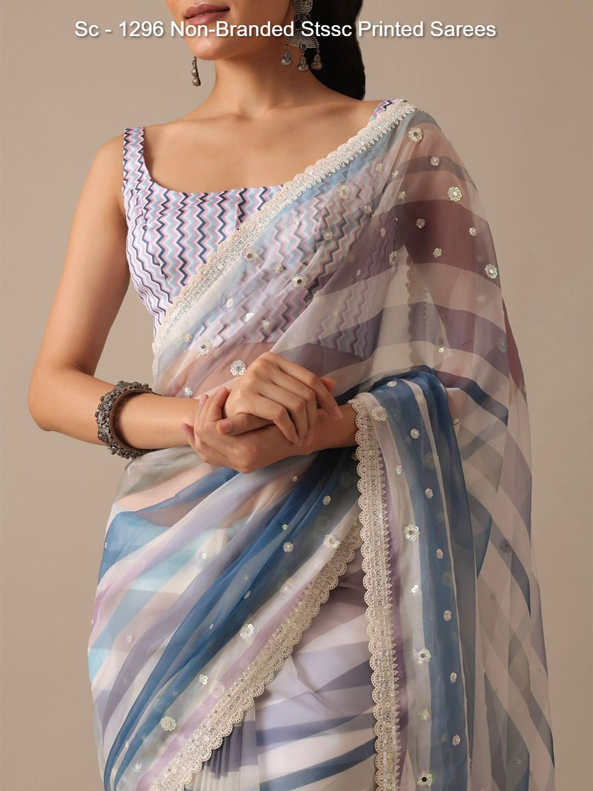 Sc - 1296 Non-Branded Stssc Printed Sarees
