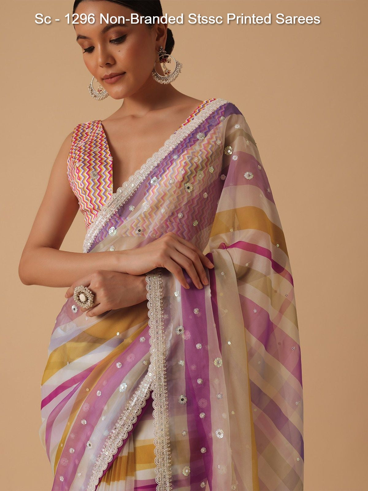 Sc - 1296 Non-Branded Stssc Printed Sarees