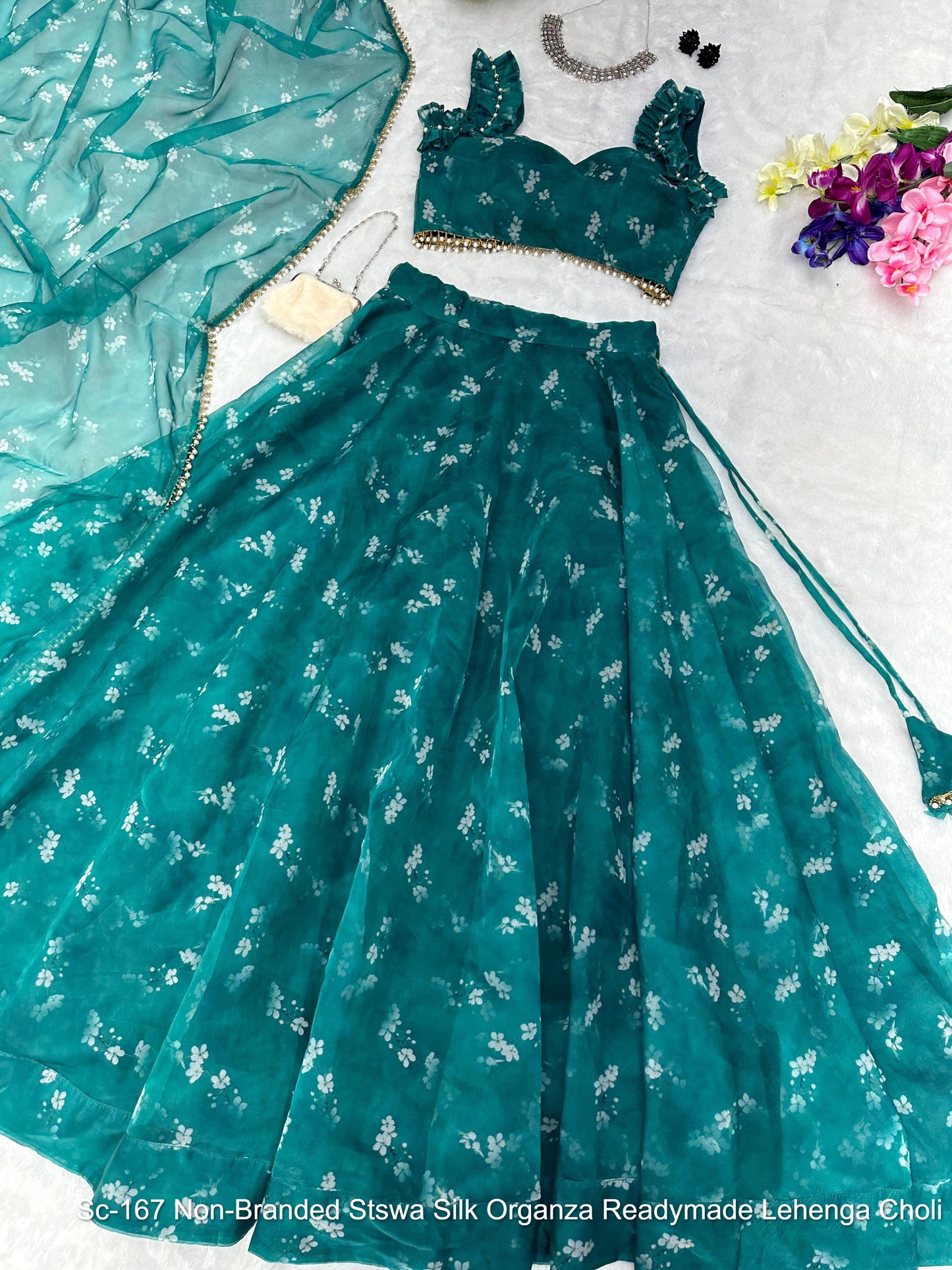 Sc-167 Non-Branded Stswa Silk Organza Readymade Lehenga Choli