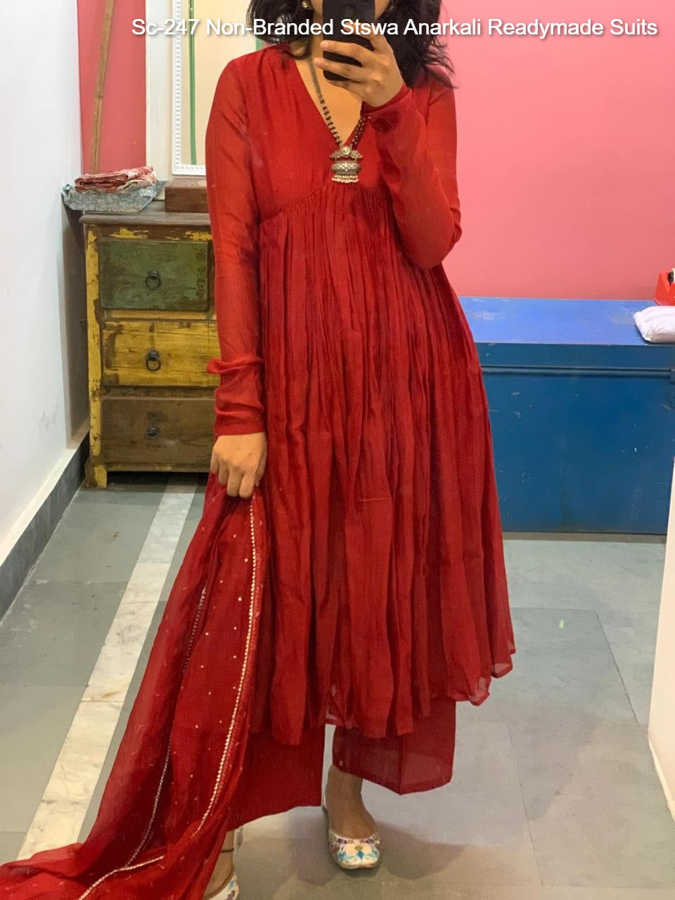 Sc-247 Non-Branded Stswa Anarkali Readymade Suits