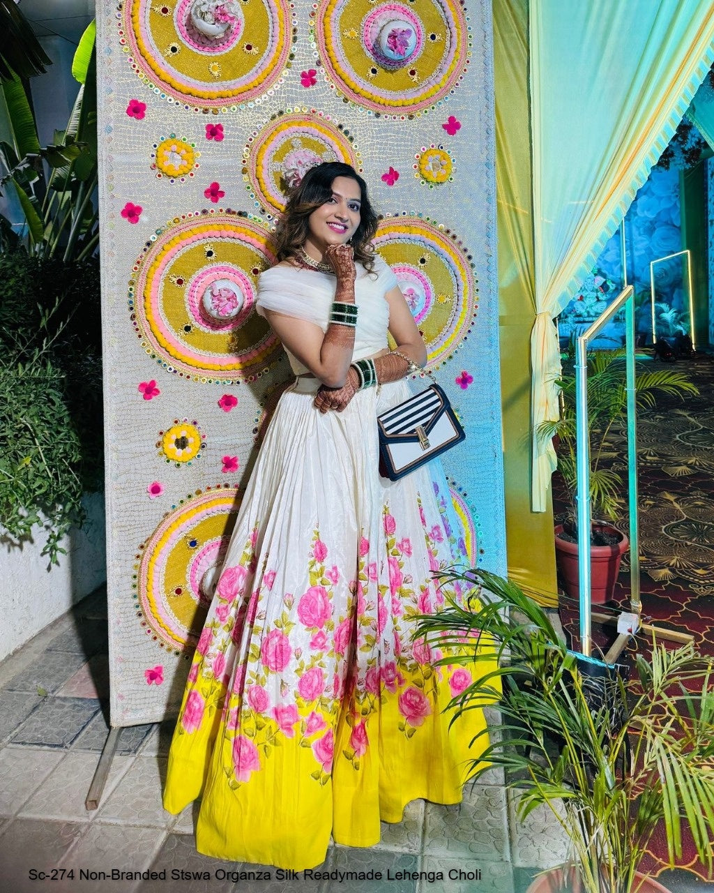 Sc-274 Non-Branded Stswa Organza Silk Readymade Lehenga Choli