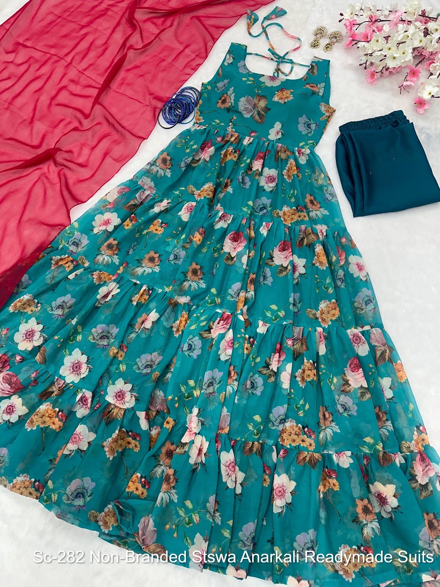 Sc-282 Non-Branded Stswa Anarkali Readymade Suits