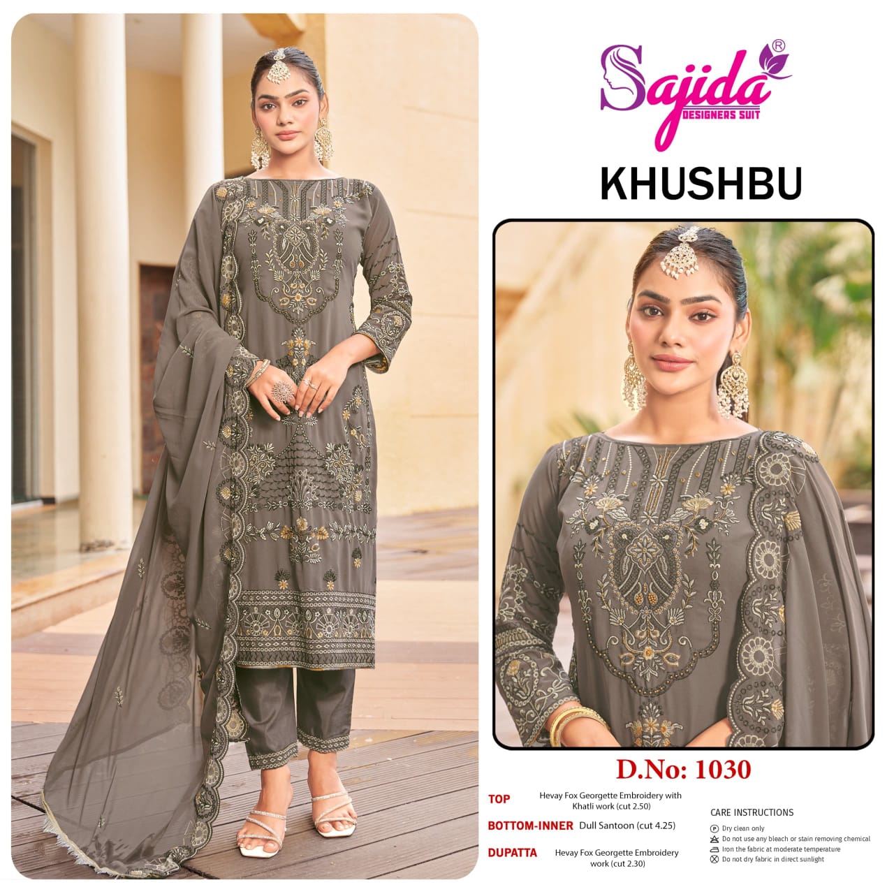 Sd-1030 Khushbu Sajida Georgette Pakistani Salwar Suits