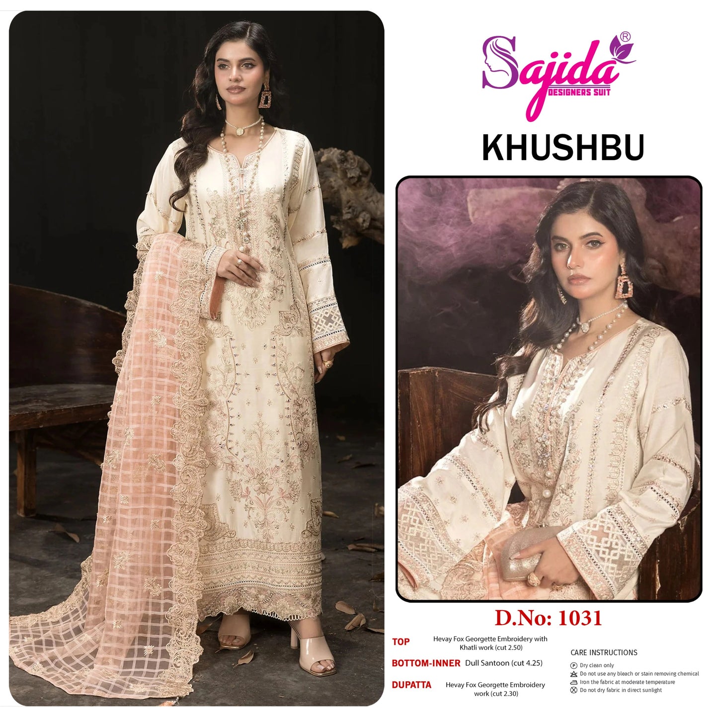 Sd-1031 Khushbu Sajida Georgette Pakistani Salwar Suits