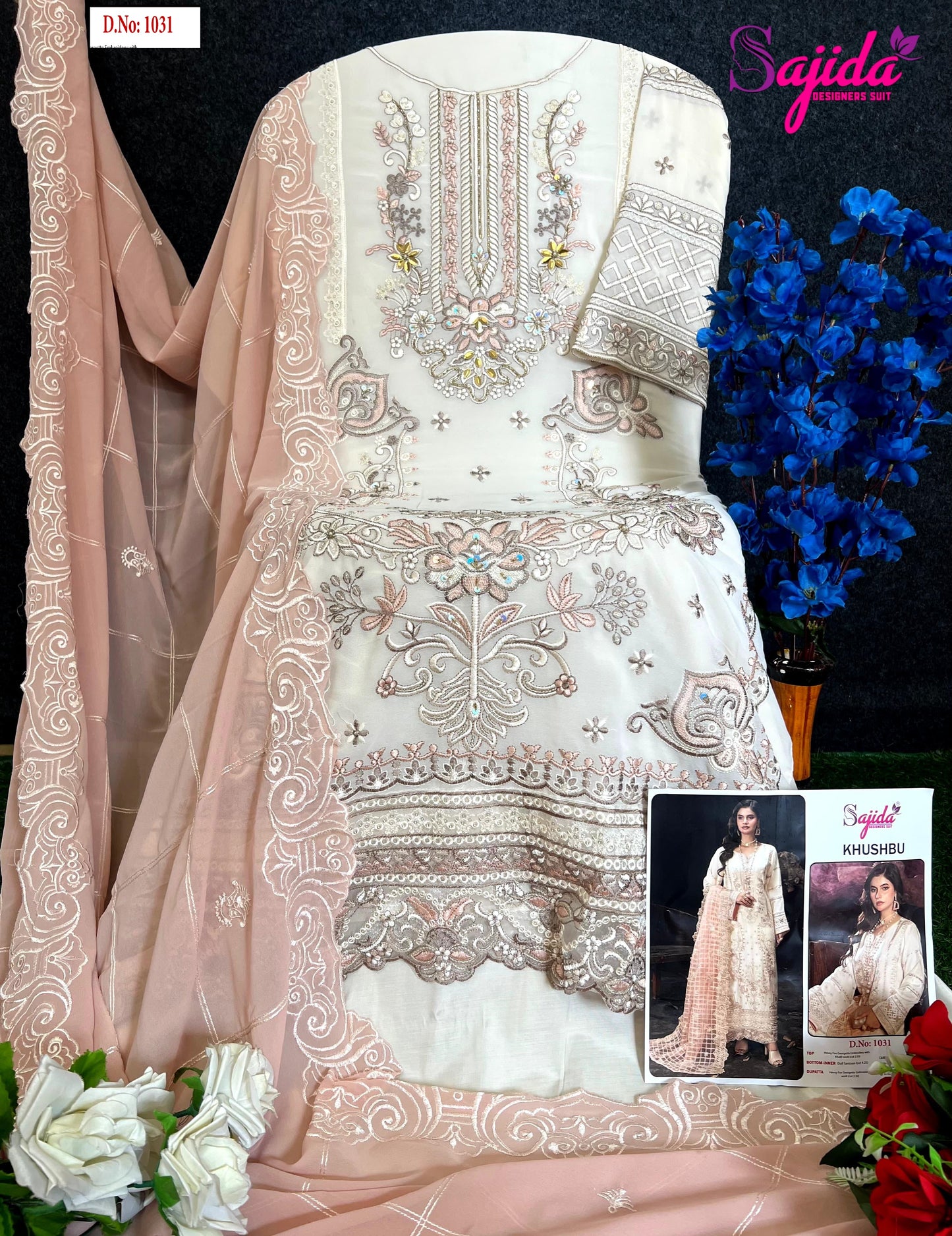 Sd-1031 Khushbu Sajida Georgette Pakistani Salwar Suits