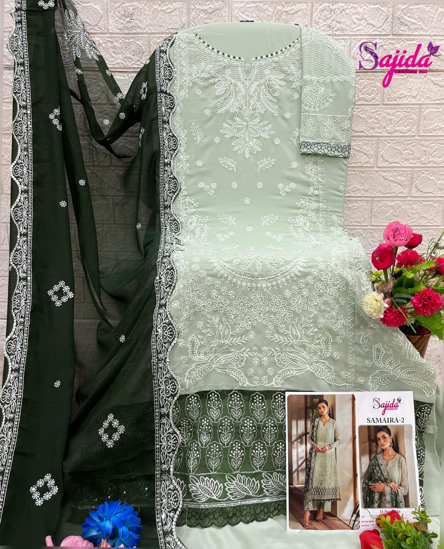 Sd-1036 Samiar Vol 2 Sajida Georgette Pakistani Salwar Suits