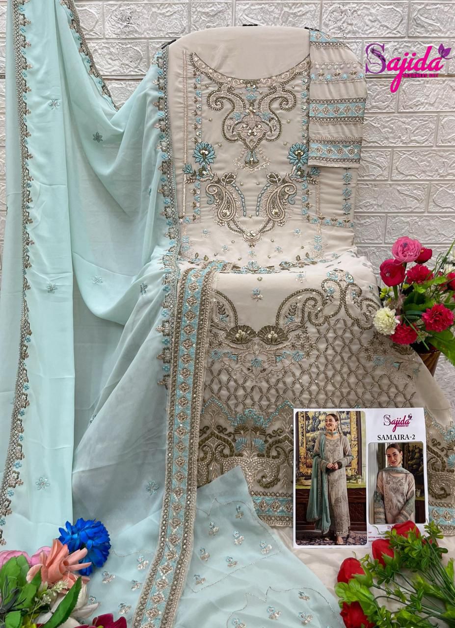 Sd-1038 Samiar Vol 2 Sajida Georgette Pakistani Salwar Suits