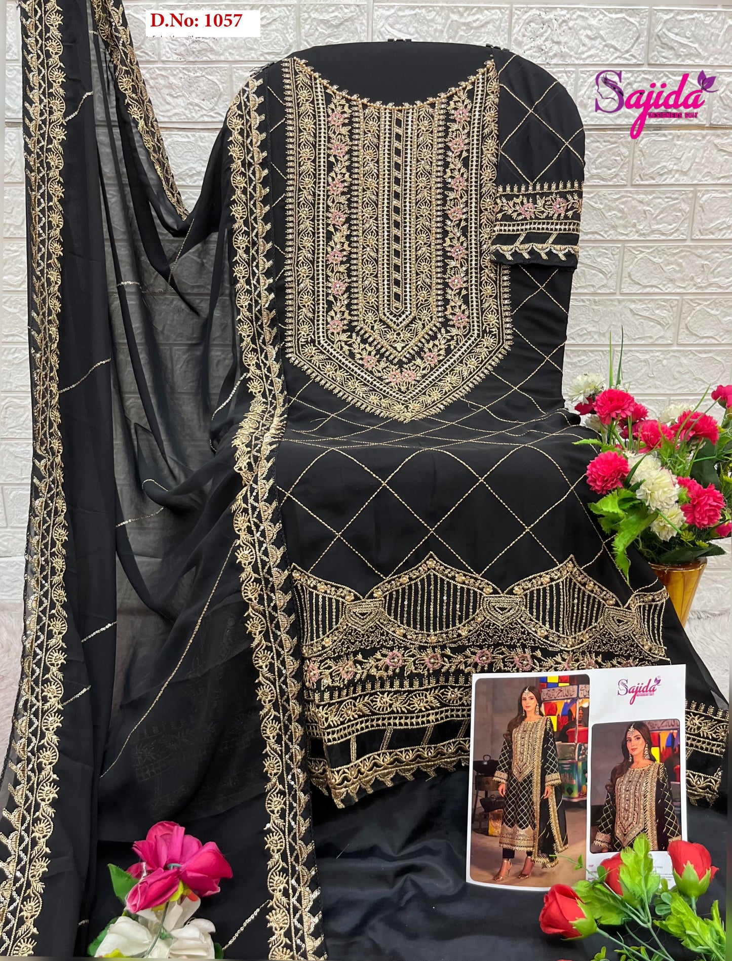 Sd-1057 Sajida Georgette Pakistani Salwar Suits