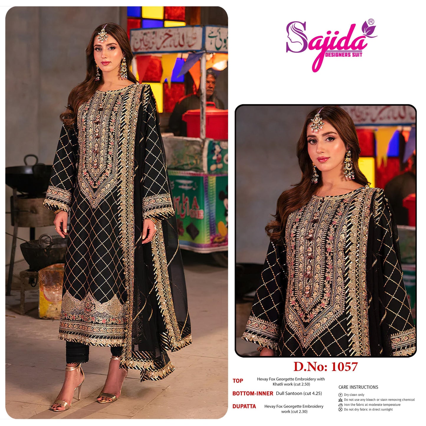 Sd-1057 Sajida Georgette Pakistani Salwar Suits