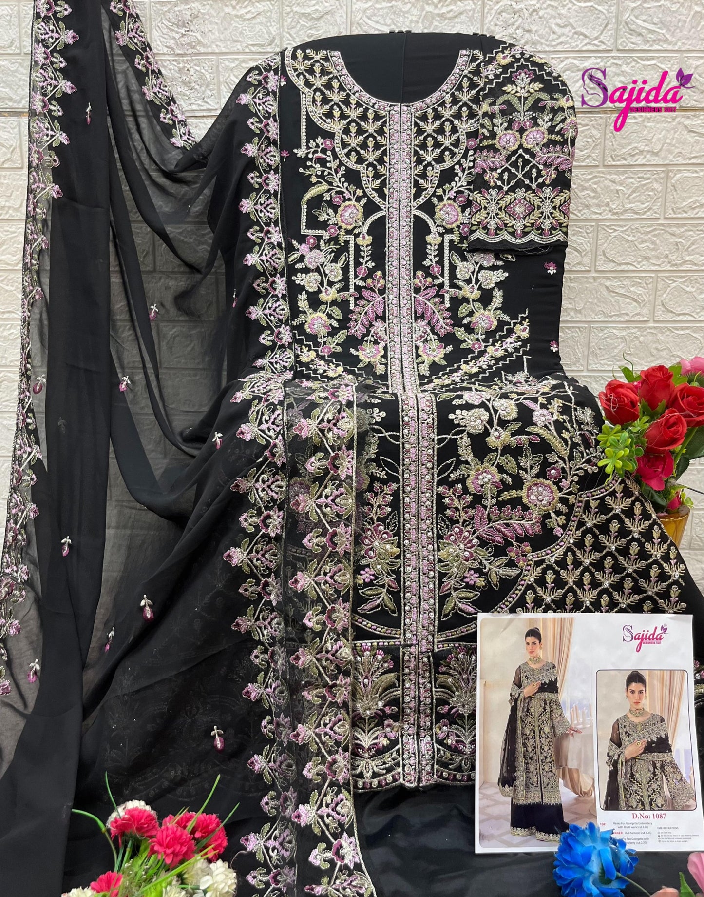 Sd-1087 Sajida Georgette Pakistani Salwar Suits