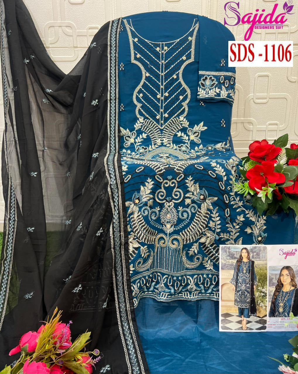 Sds-1106 Sajida Georgette Pakistani Salwar Suits