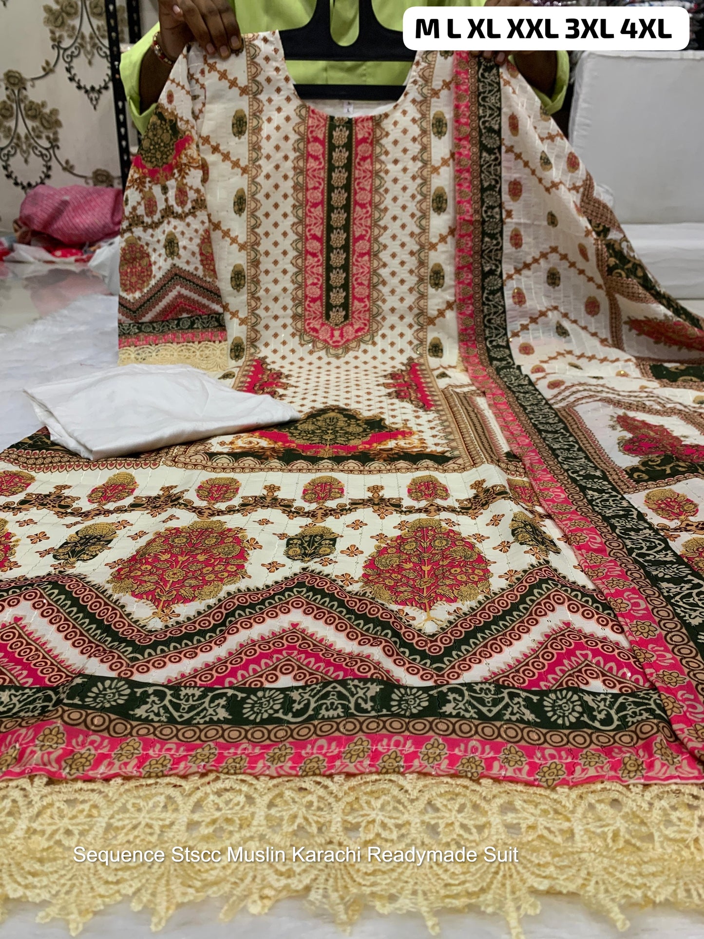 Sequence Stscc Muslin Karachi Readymade Suit