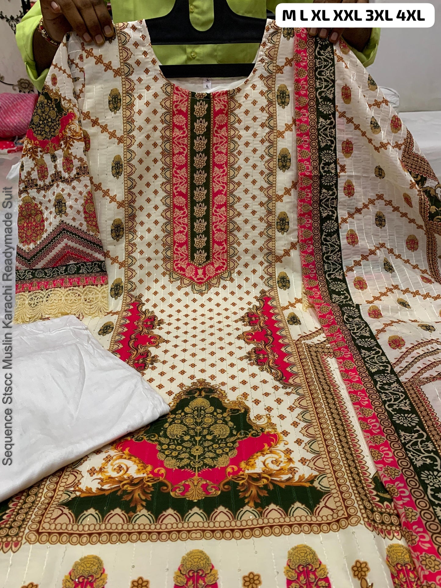Sequence Stscc Muslin Karachi Readymade Suit
