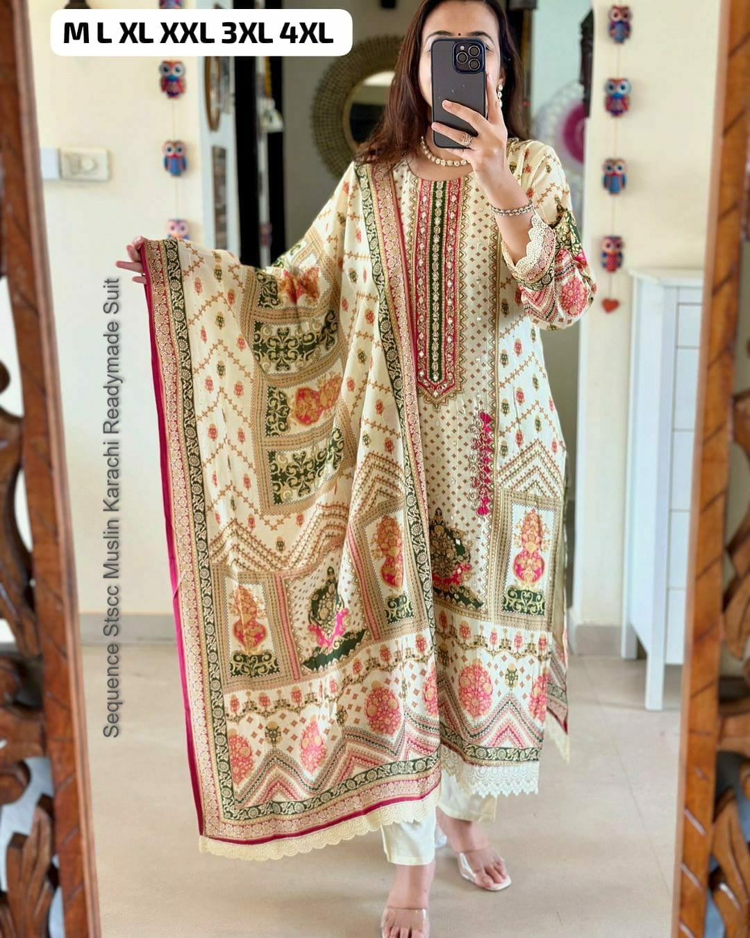 Sequence Stscc Muslin Karachi Readymade Suit