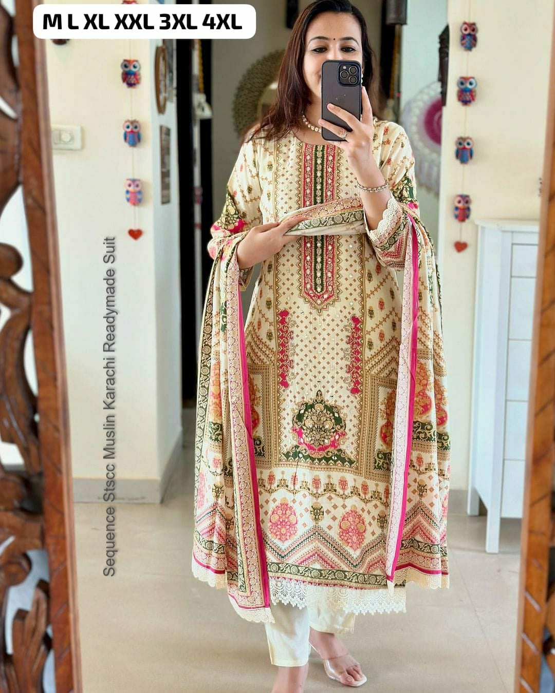 Sequence Stscc Muslin Karachi Readymade Suit