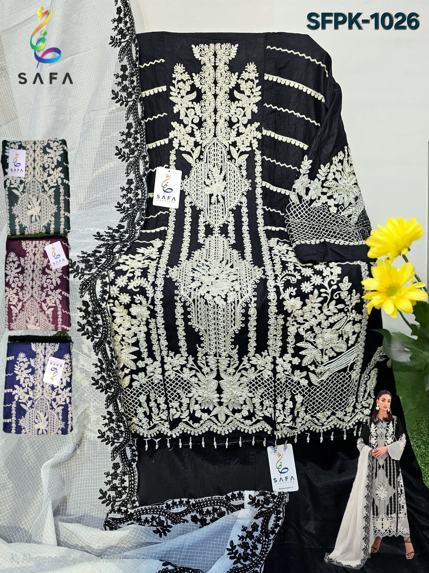 Sf-1026A Safa Creation Rayon Pakistani Salwar Suits