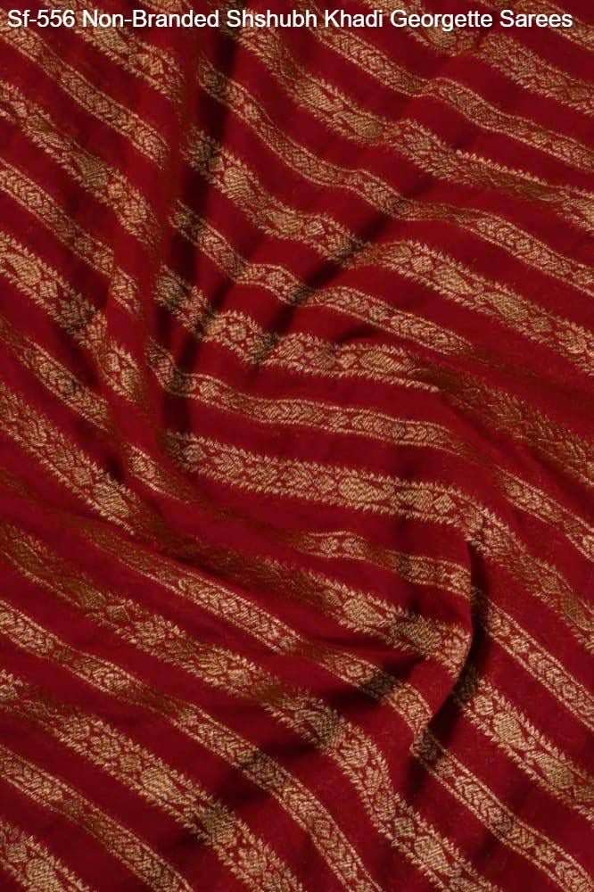 Sf-556 Non-Branded Shshubh Khadi Georgette Sarees