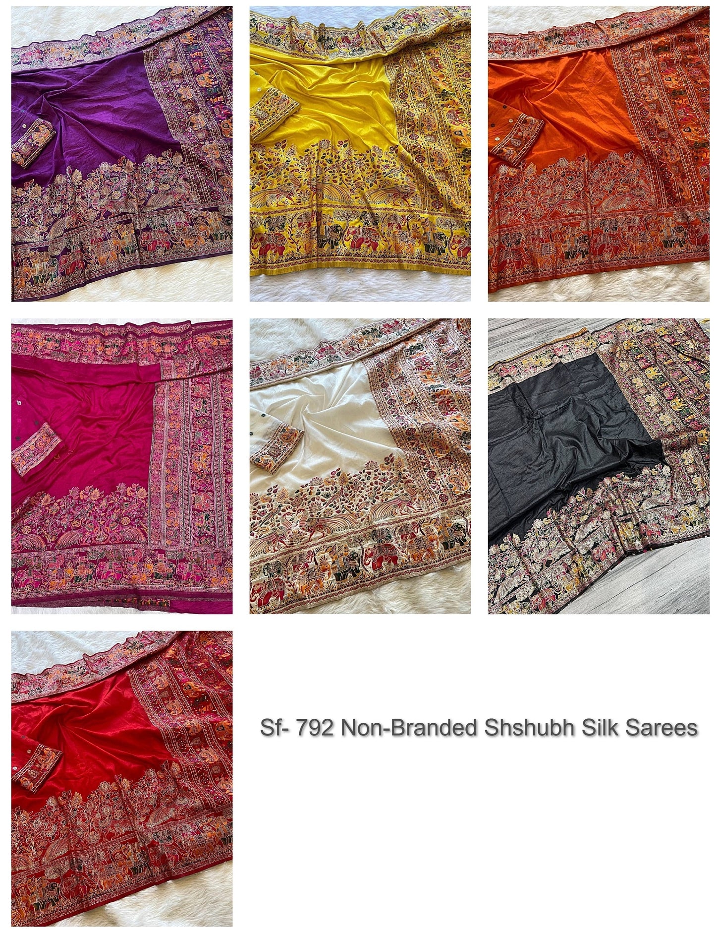 Sf- 792 Non-Branded Shshubh Silk Sarees