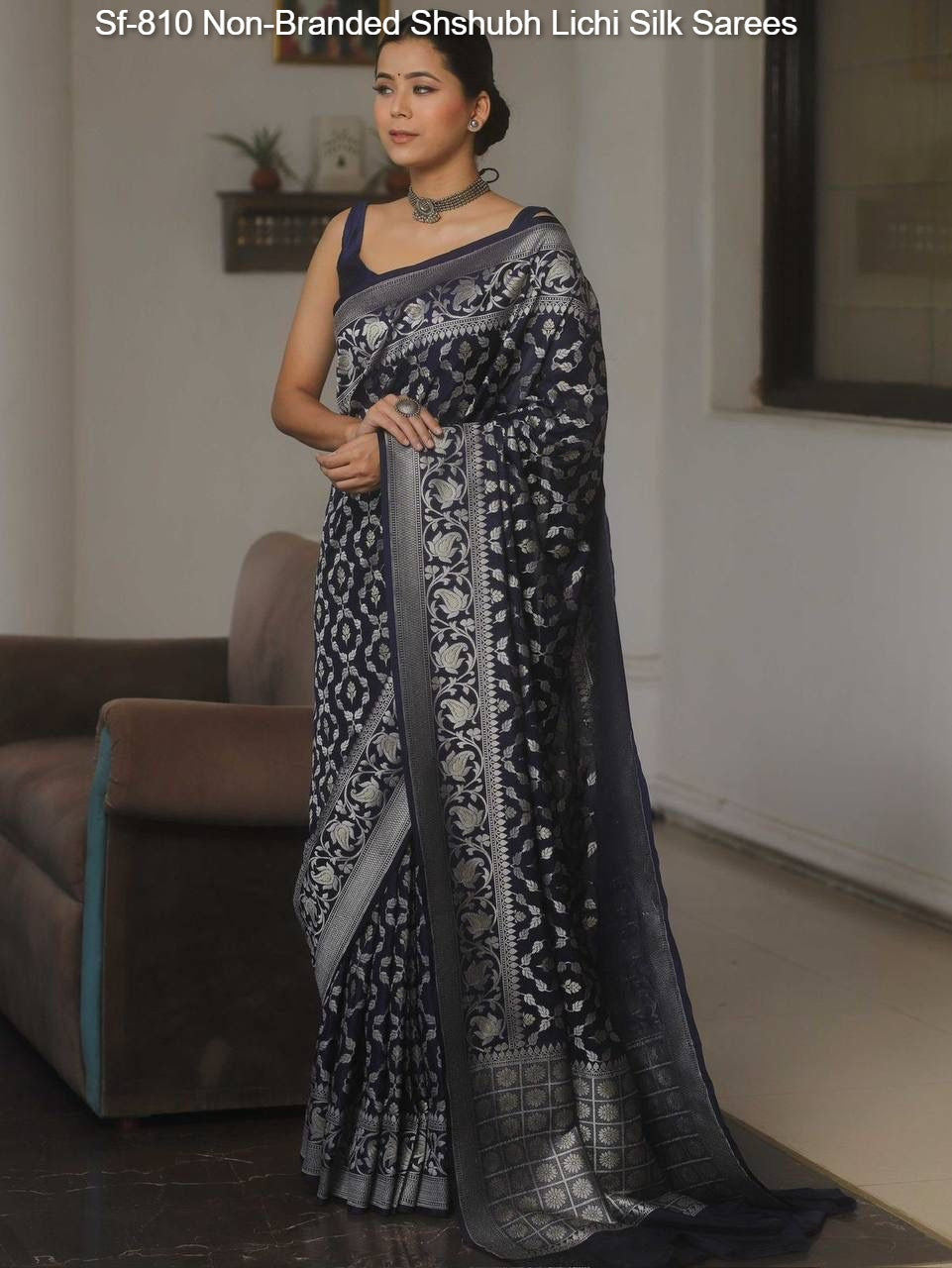 Sf-810 Non-Branded Shshubh Lichi Silk Sarees