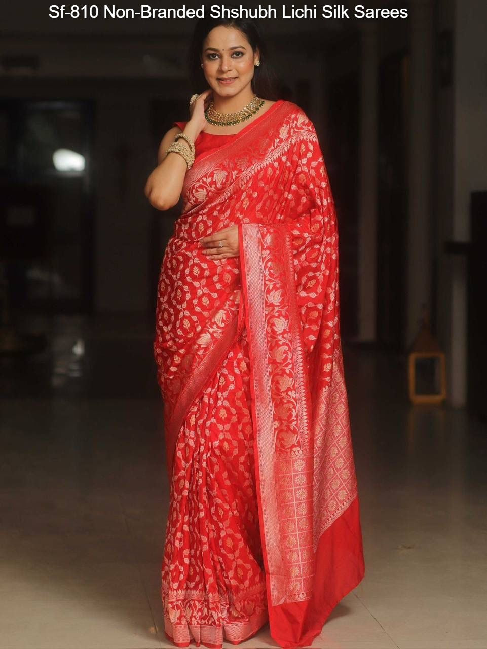 Sf-810 Non-Branded Shshubh Lichi Silk Sarees