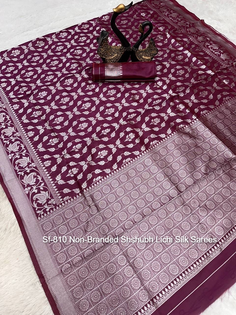 Sf-810 Non-Branded Shshubh Lichi Silk Sarees