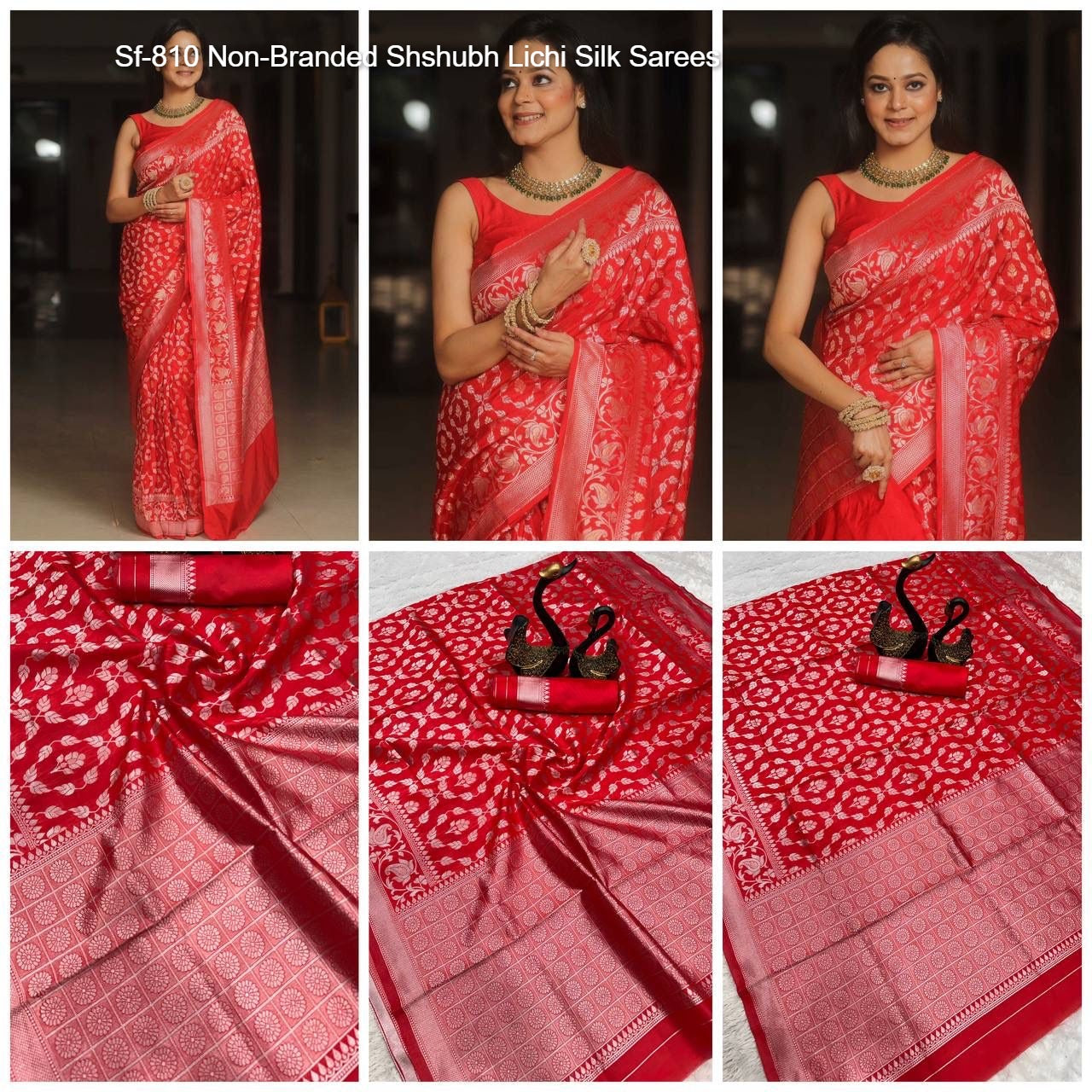 Sf-810 Non-Branded Shshubh Lichi Silk Sarees
