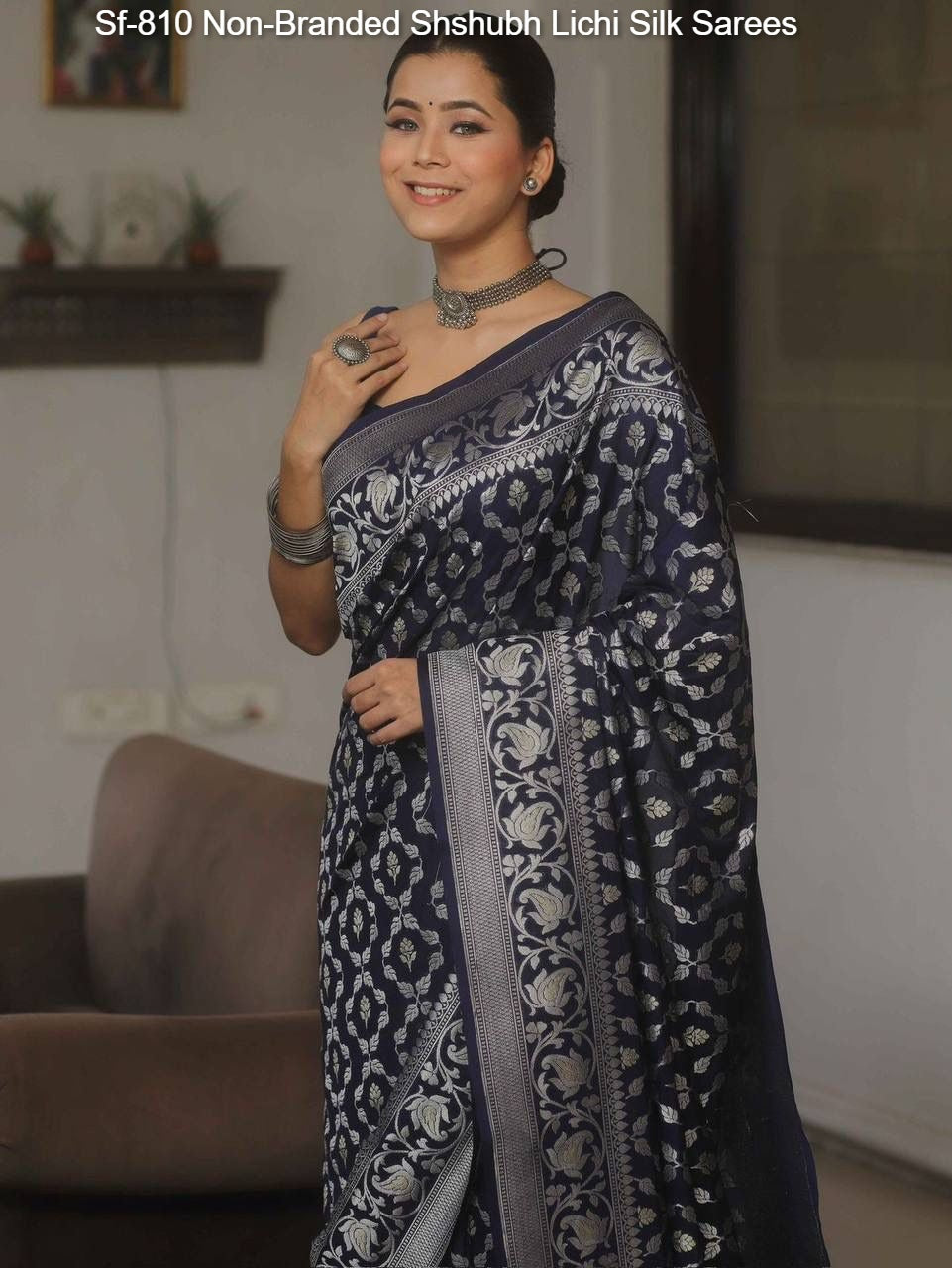 Sf-810 Non-Branded Shshubh Lichi Silk Sarees