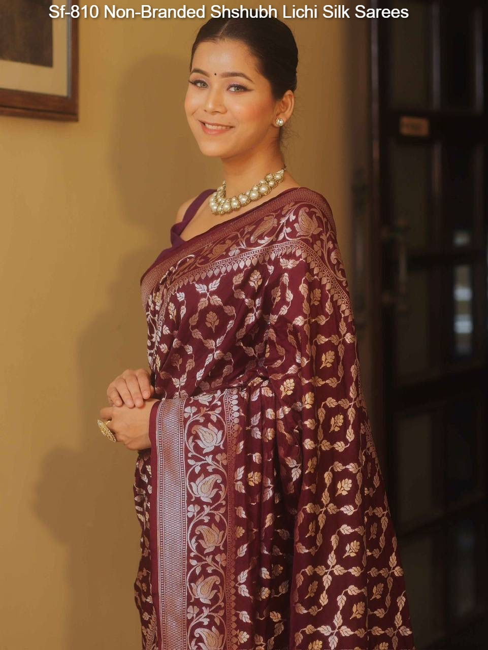 Sf-810 Non-Branded Shshubh Lichi Silk Sarees