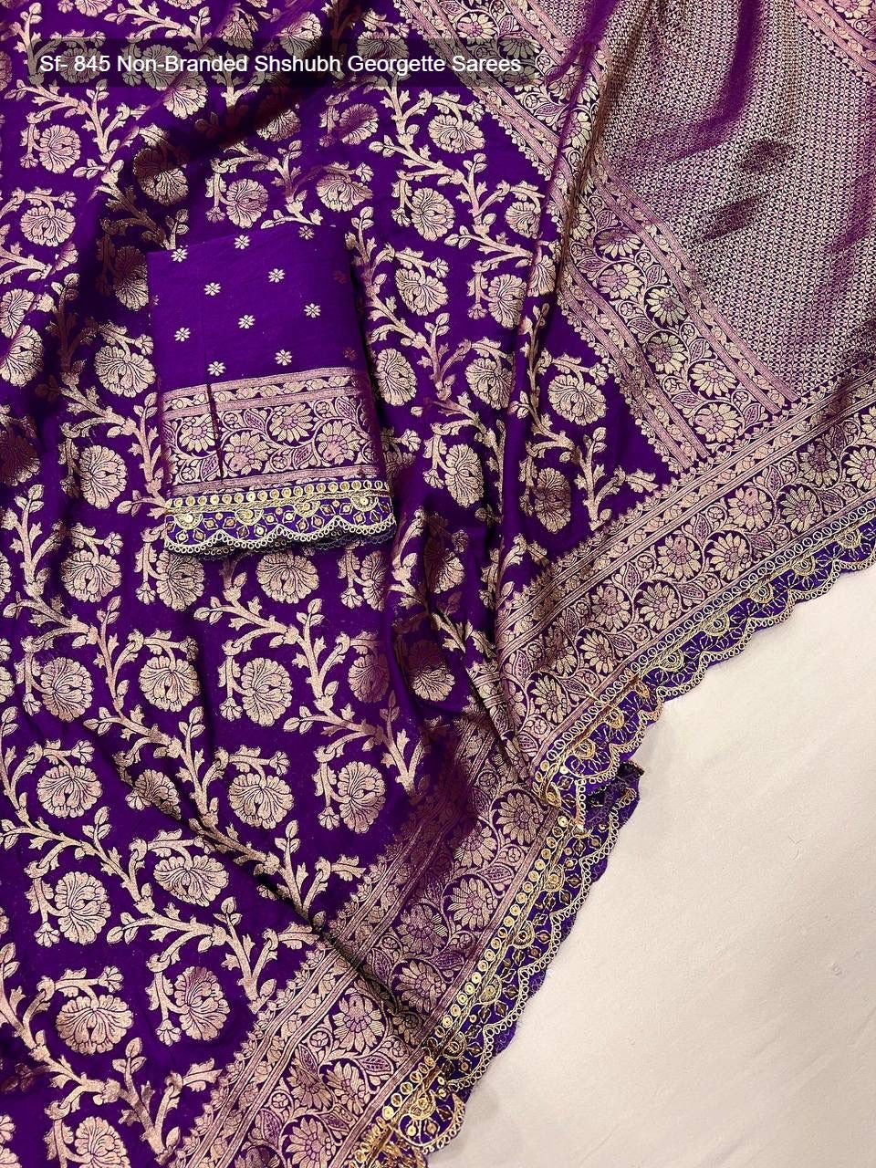 Sf- 845 Non-Branded Shshubh Georgette Sarees