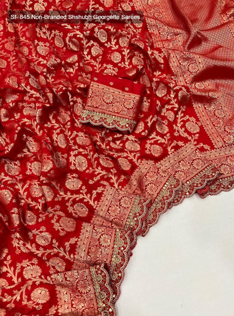 Sf- 845 Non-Branded Shshubh Georgette Sarees