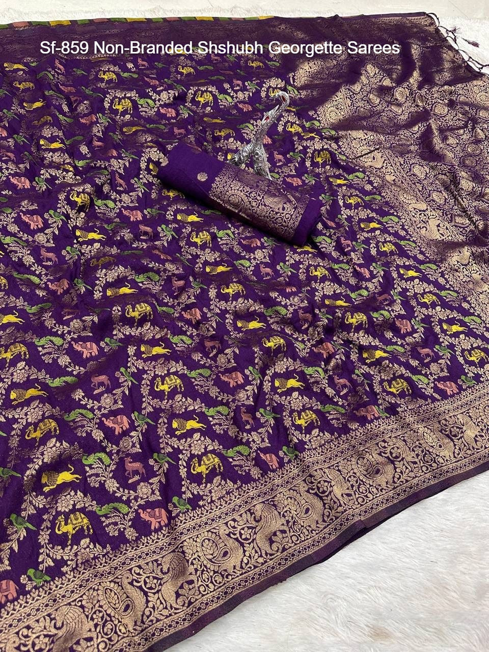 Sf-859 Non-Branded Shshubh Georgette Sarees
