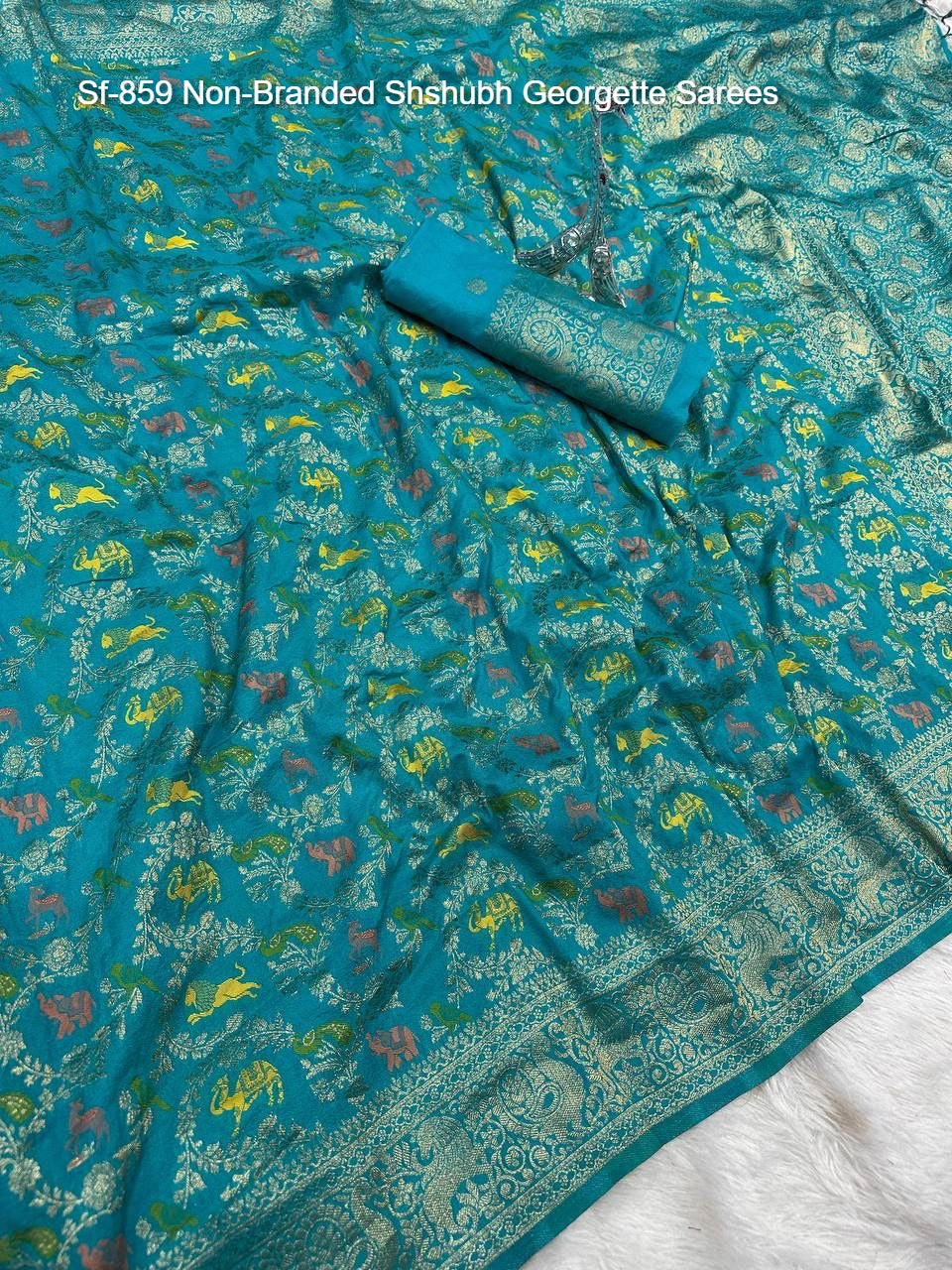 Sf-859 Non-Branded Shshubh Georgette Sarees