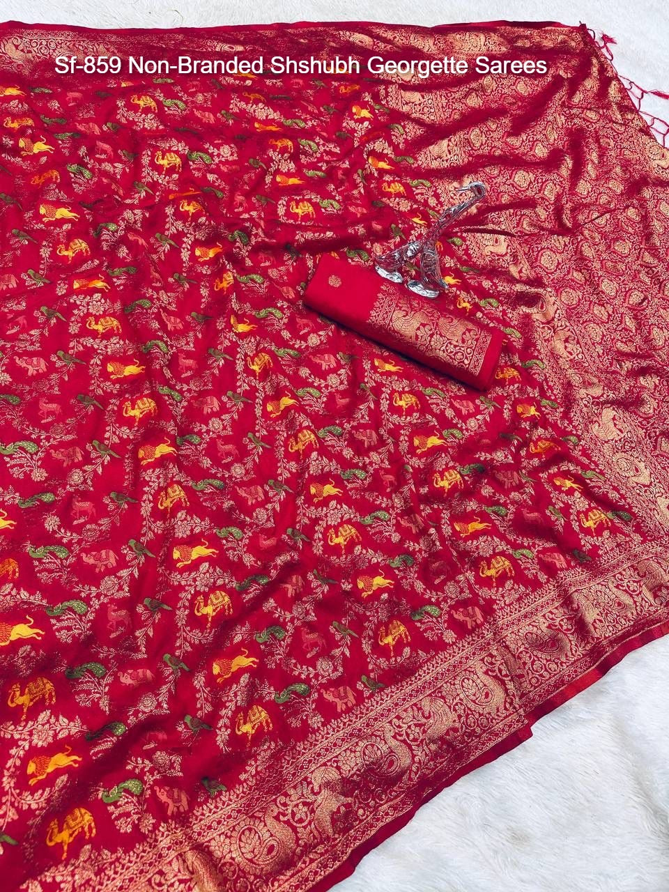 Sf-859 Non-Branded Shshubh Georgette Sarees