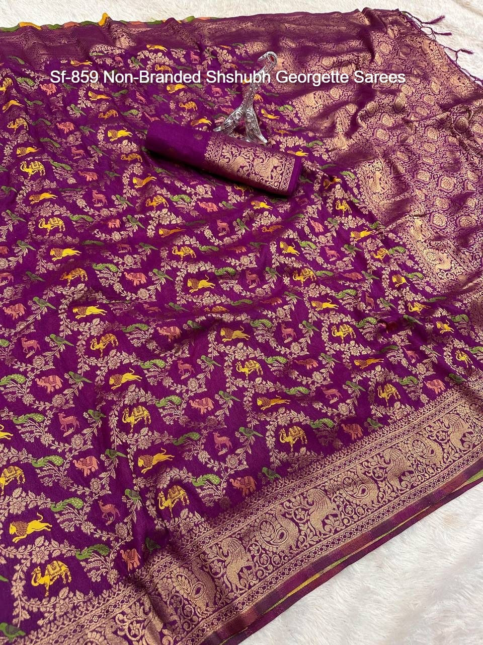 Sf-859 Non-Branded Shshubh Georgette Sarees