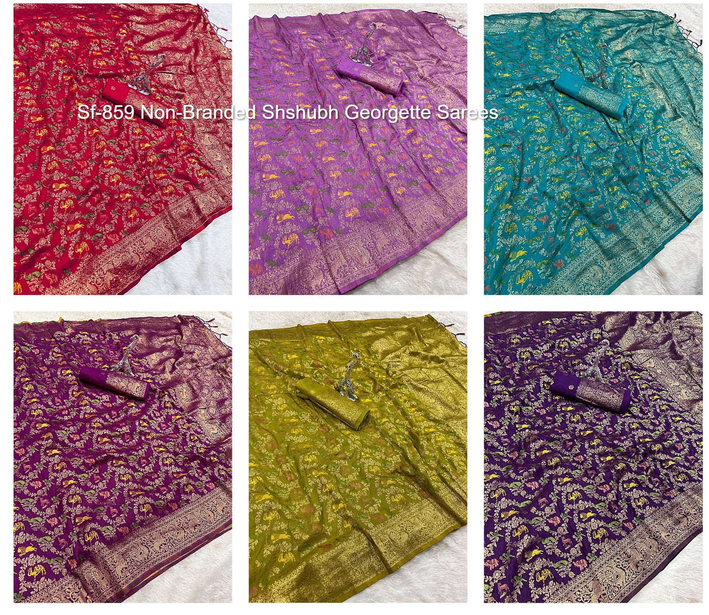 Sf-859 Non-Branded Shshubh Georgette Sarees