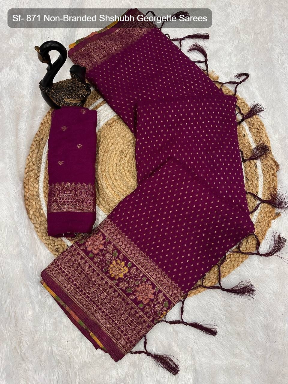 Sf- 871 Non-Branded Shshubh Georgette Sarees