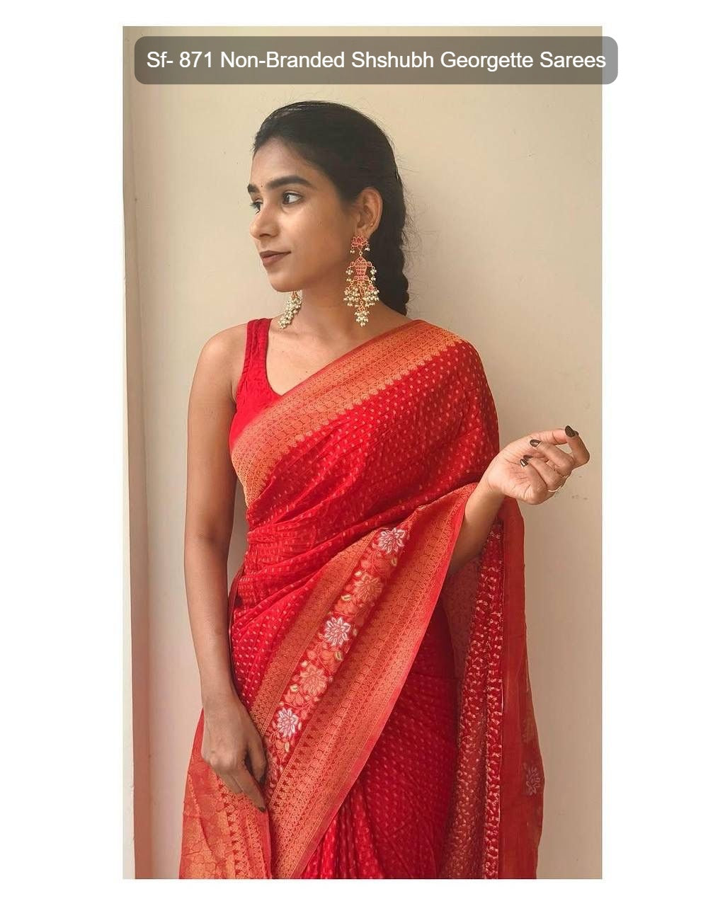 Sf- 871 Non-Branded Shshubh Georgette Sarees