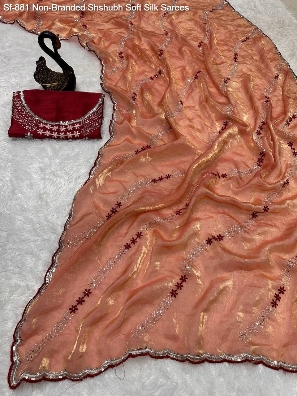 Sf-881 Non-Branded Shshubh Soft Silk Sarees