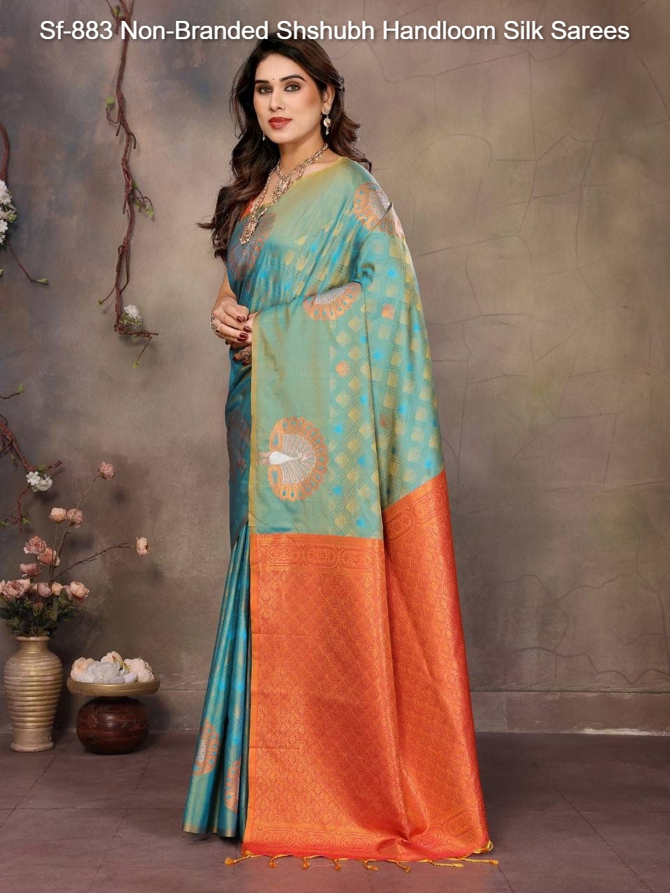 Sf-883 Non-Branded Shshubh Handloom Silk Sarees