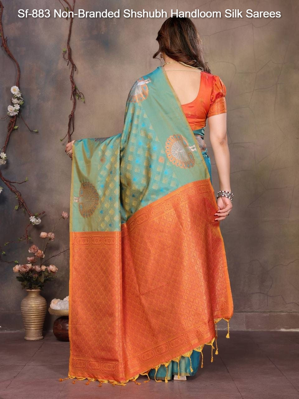Sf-883 Non-Branded Shshubh Handloom Silk Sarees