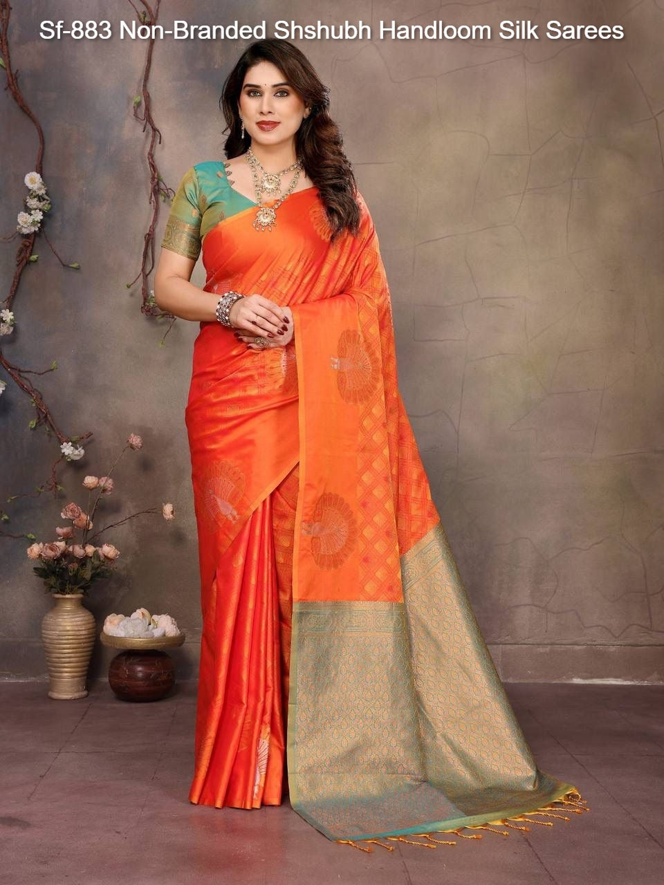 Sf-883 Non-Branded Shshubh Handloom Silk Sarees