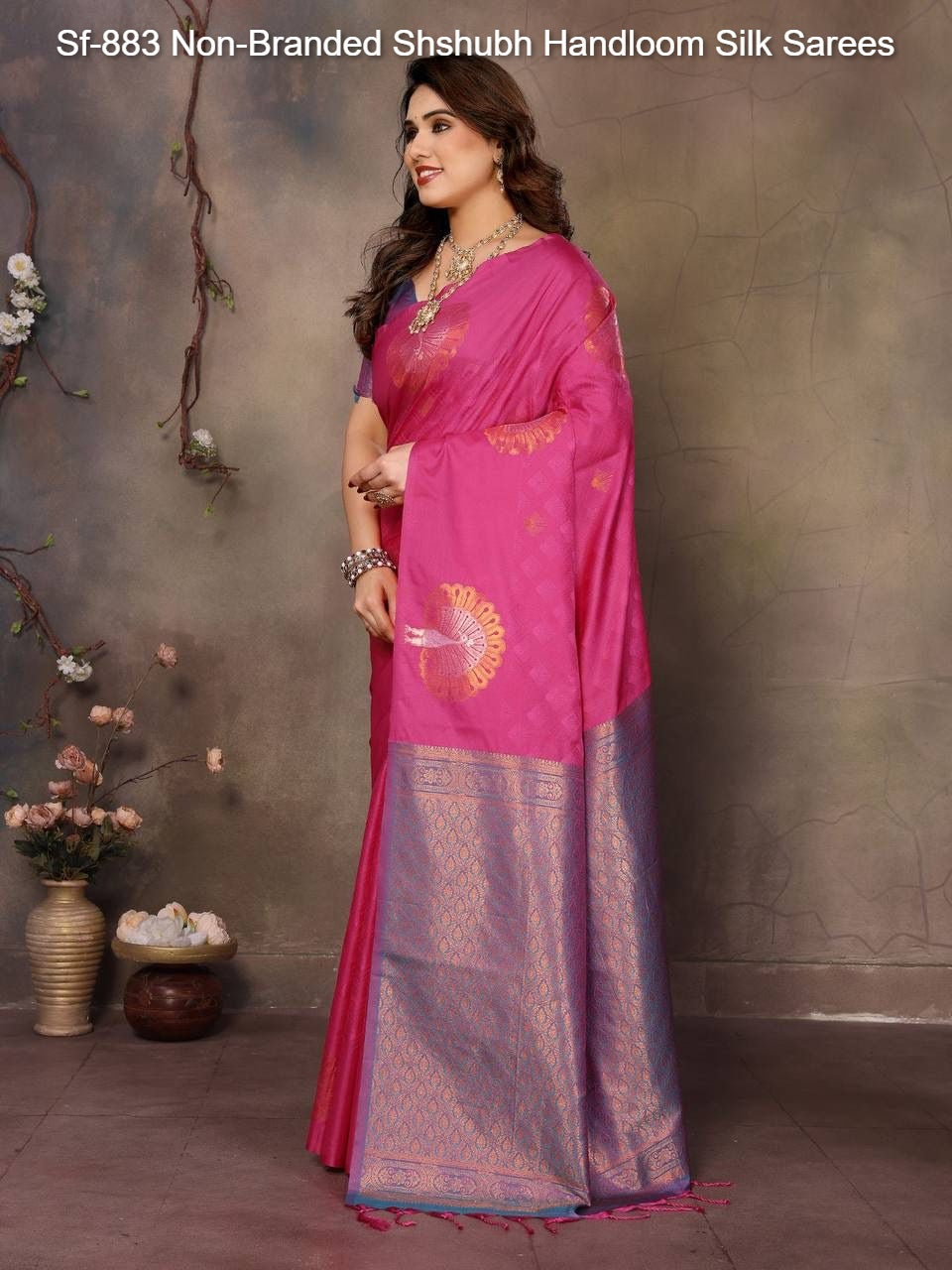 Sf-883 Non-Branded Shshubh Handloom Silk Sarees
