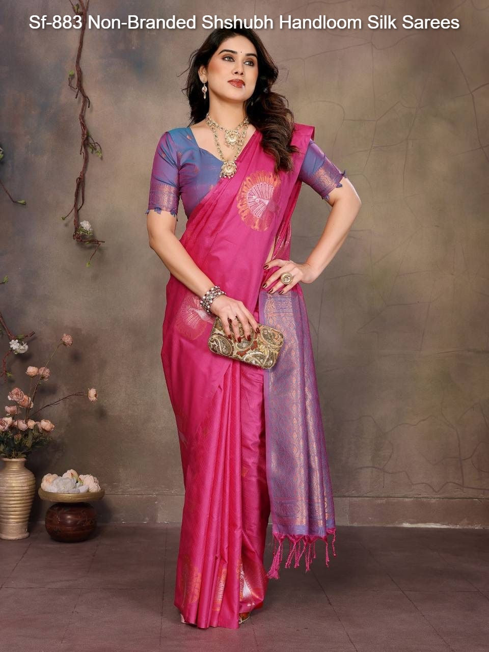 Sf-883 Non-Branded Shshubh Handloom Silk Sarees