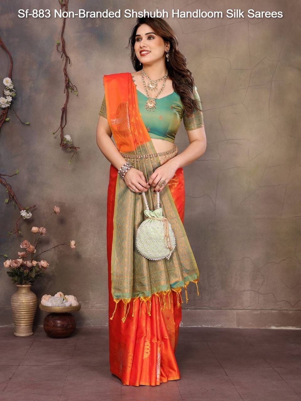 Sf-883 Non-Branded Shshubh Handloom Silk Sarees