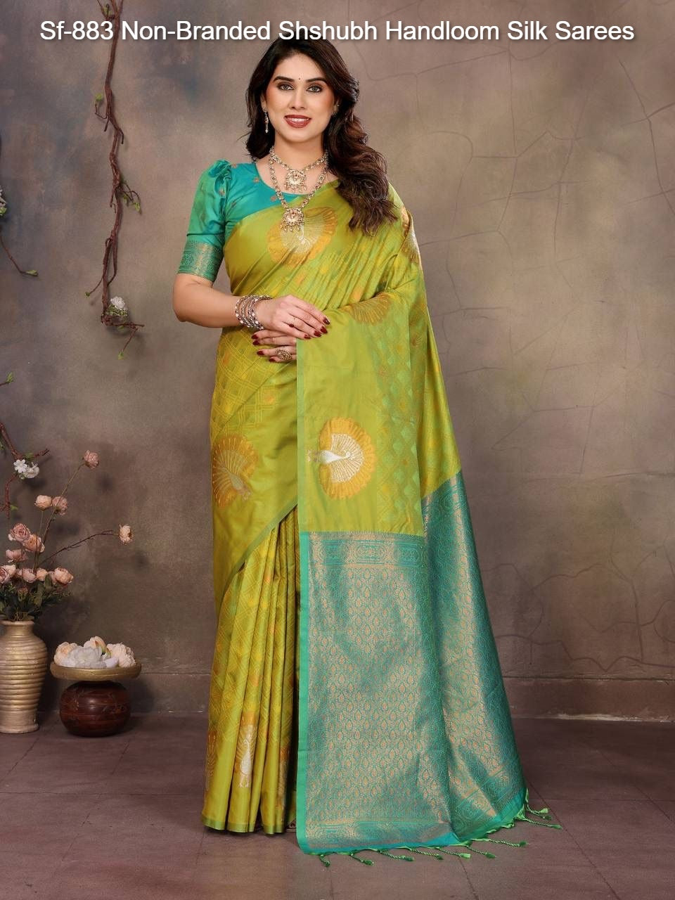 Sf-883 Non-Branded Shshubh Handloom Silk Sarees
