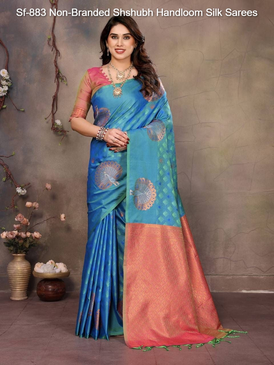 Sf-883 Non-Branded Shshubh Handloom Silk Sarees