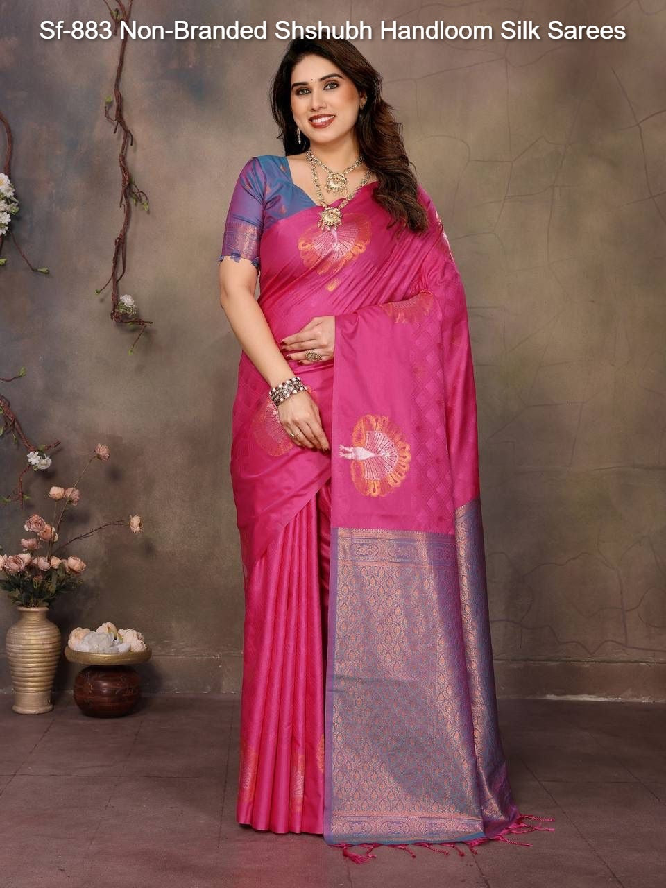 Sf-883 Non-Branded Shshubh Handloom Silk Sarees